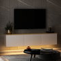 Hanah Home Soporte para TV Neon - White v2 Blanco y Roble